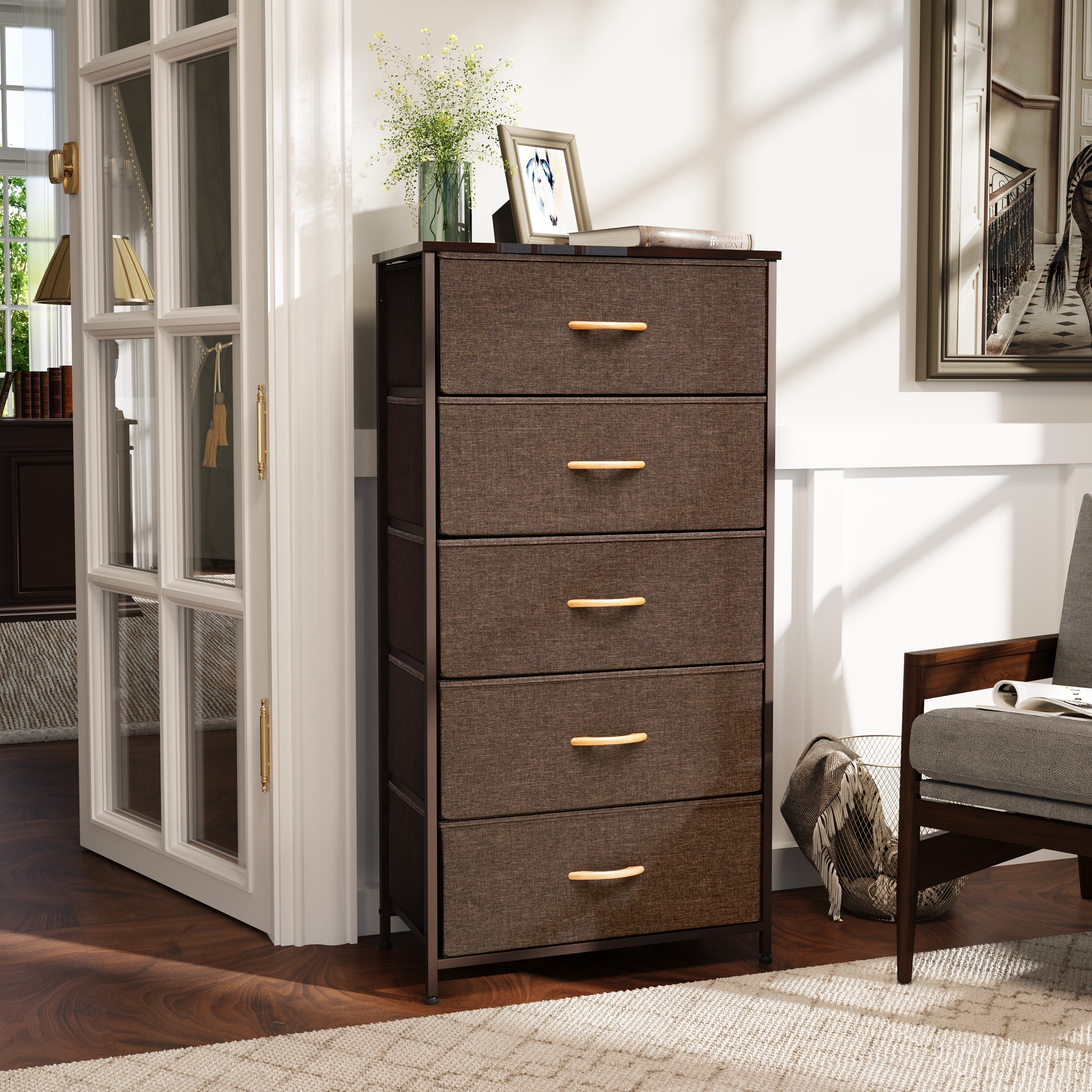 VredHom Vertical 5 Drawers Storage Tower