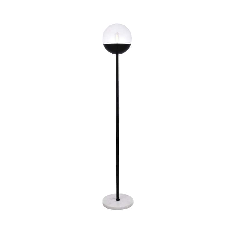 1 Light Floor Lamp with 11 inch Clear Glass