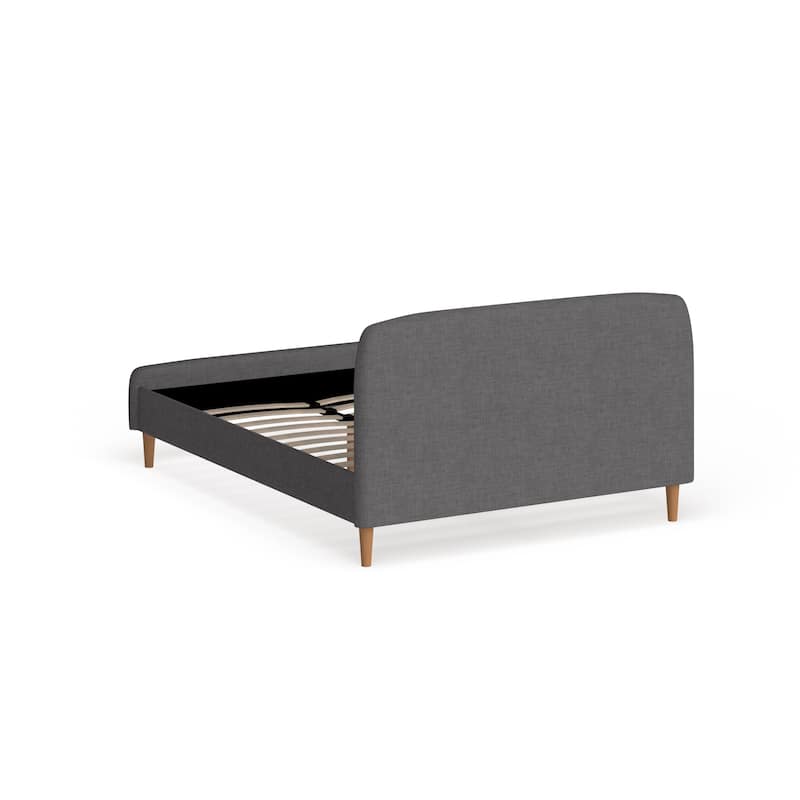 Mid-Century Fabric Upholstered Platform Bed by Baxton Studio