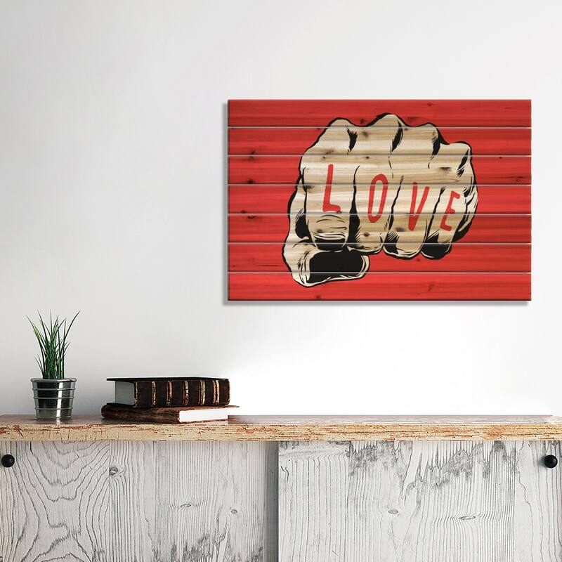 The Punch Print On Wood by Butcher Billy - Multi-Color