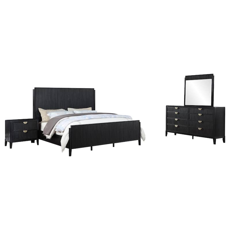 Brookmead Transitional Panel Bedroom Set Black