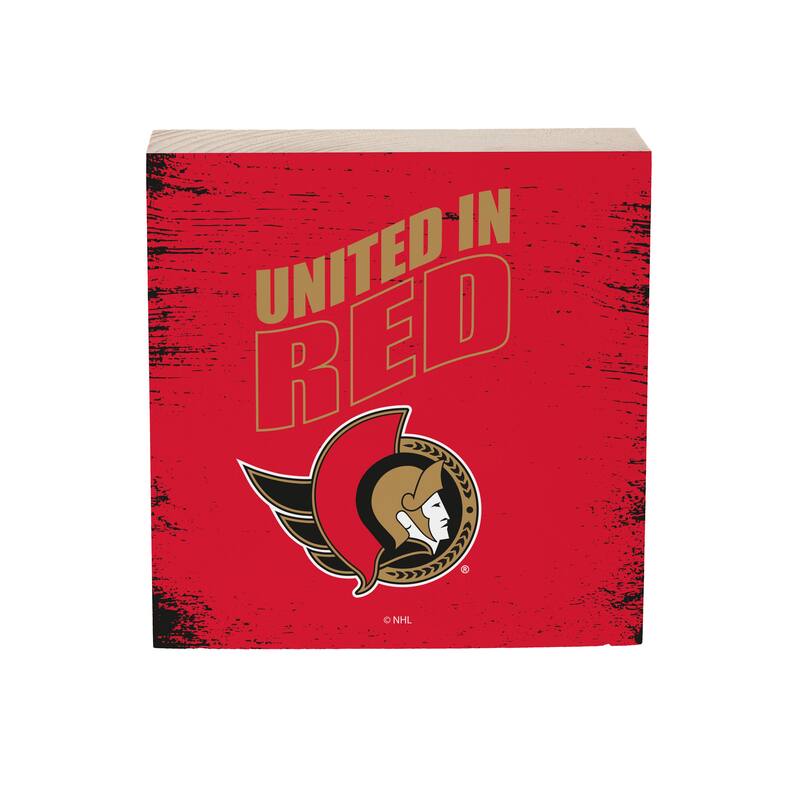 Ottawa Senators Wooden Tabletop Mantel Shelf Sign
