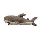 preview thumbnail 1 of 2, Plush Corduroy Shark - 19.0"L x 9.0"W x 6.0"H Gray - 19.0"L x 9.0"W x 6.0"H - Polyester