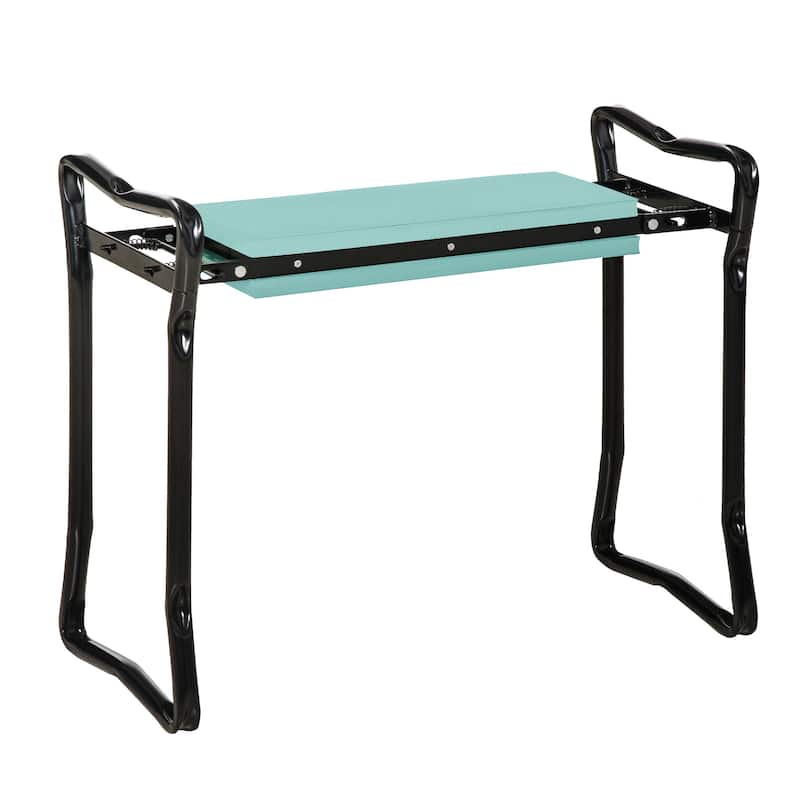 Outsunny Foldable Garden Kneeler and Seat with Soft Foam Padding