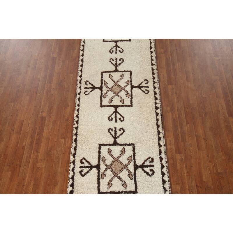 Turkish Anatolian Runner Rug Hallway Hand-knotted Wool Carpet - 3'6"x 11'6"
