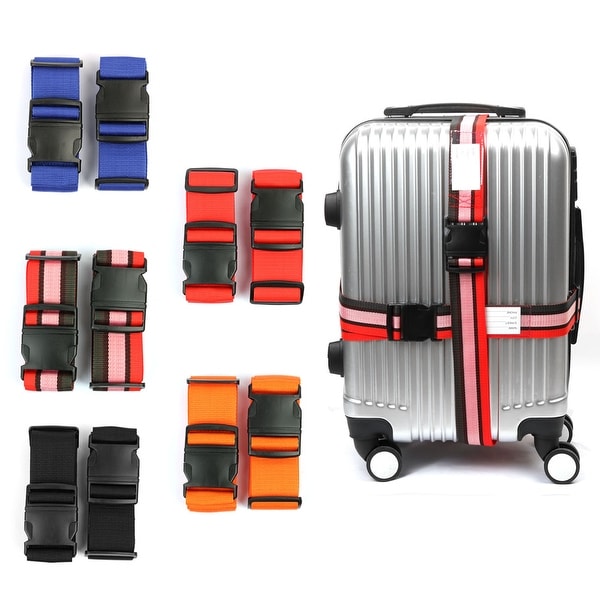 2 pack Backpack Bag Cross Belt Adjustable Travel Luggage Suitcase Strap ...