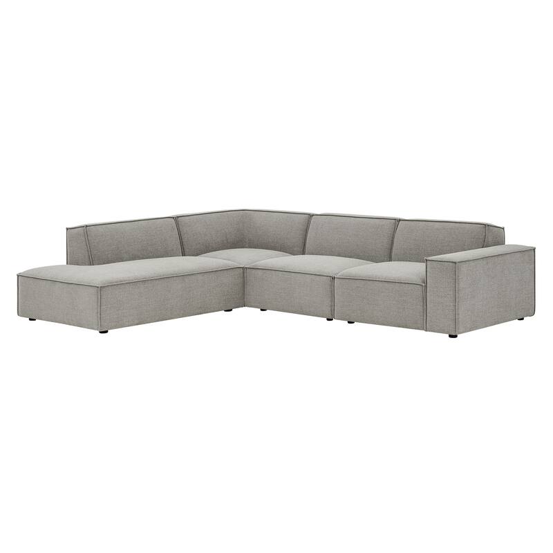 Restore 4-Piece Performance Fabric Upholstered Modular L-Shaped Sofa