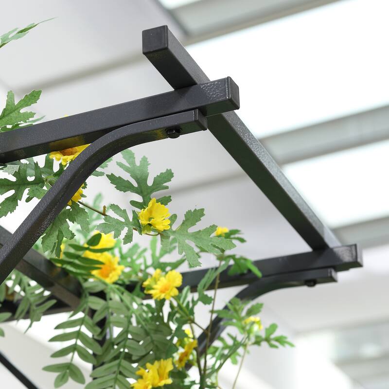 82''Decorative Metal Garden Trellis Arch with Durable Steel Tubing & Elegant Scrollwork, Perfect for Weddings