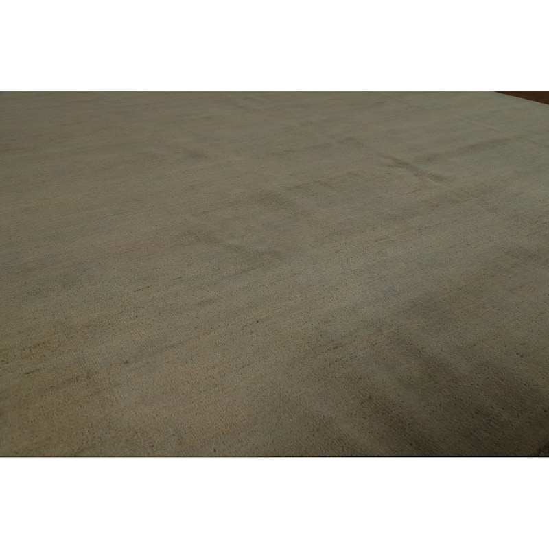 Green Modern Gabbeh Oriental Area Rug Handmade Wool Carpet - 7'9" x 9'7"