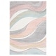 preview thumbnail 99 of 128, SAFAVIEH Hollywood Deep Mid-Century Modern Abstract Rug 5'3" x 7'6" - Grey/Pink