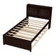 preview thumbnail 36 of 64, Wood Storage Bed with Trundle,Bookcase