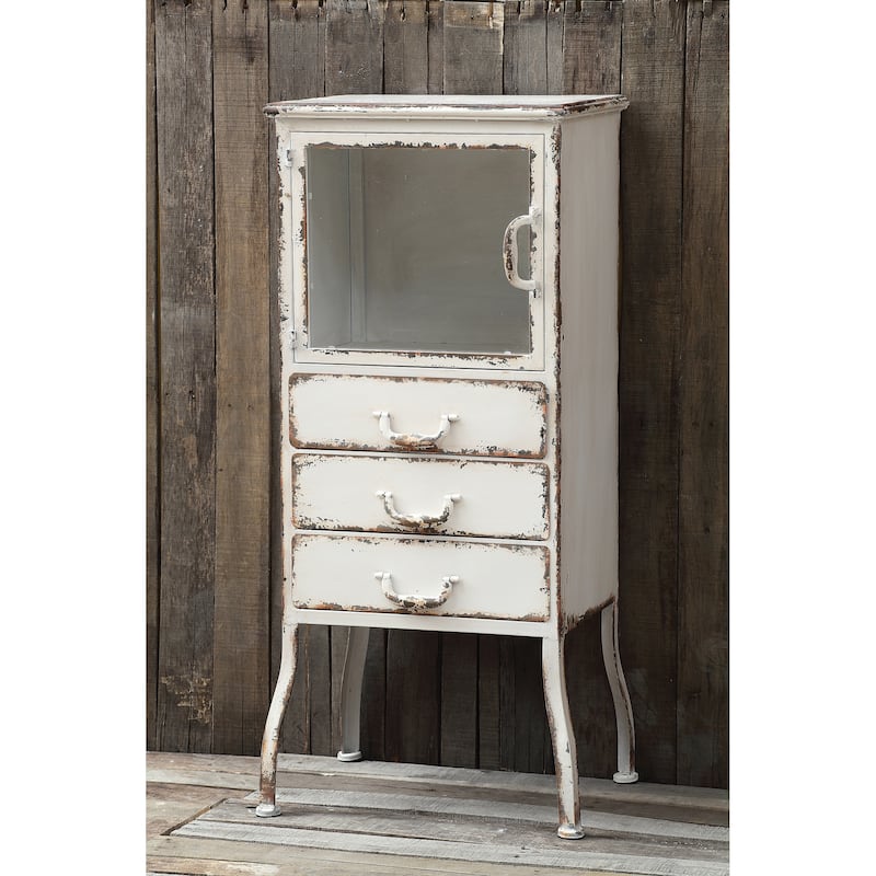 Sleek Metal Cabinet Storage with 3 Drawers