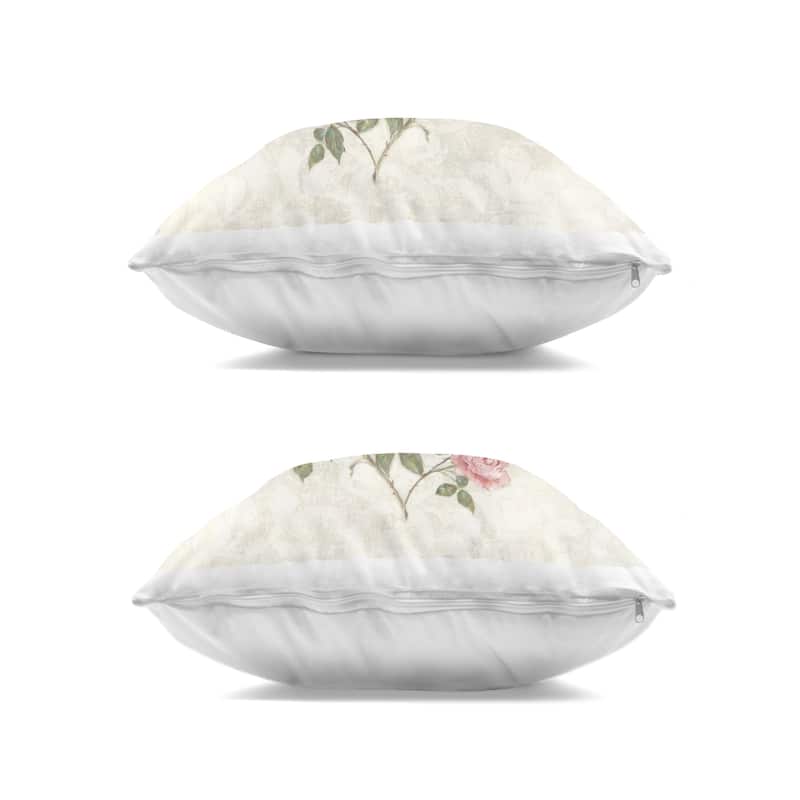Stupell Heart Shaped Wreaths Decorative Printed Throw Pillow Design by Sally Swatland (Set of 2)