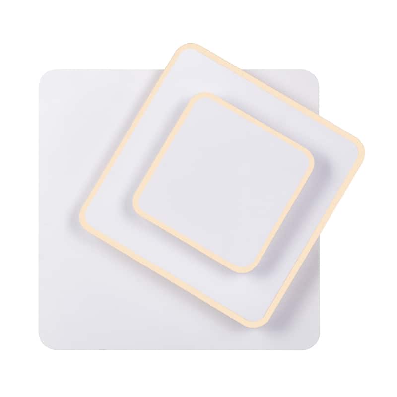 Private I Integrated LED Square Matte White Wall Sconce - Matte White