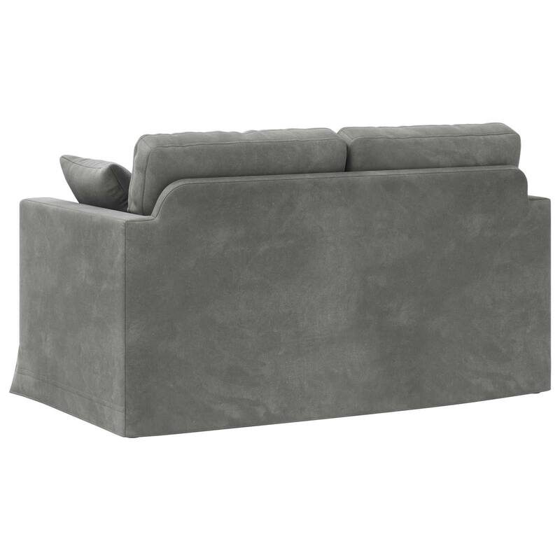 vidaXL Sofa Dark Grey in Velvet