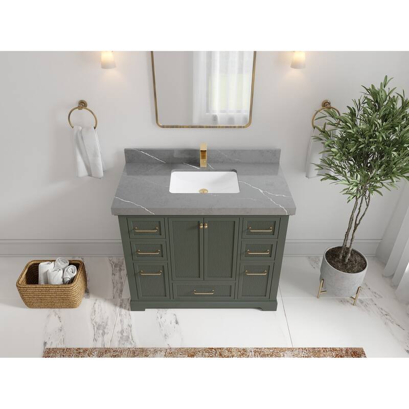 Willow Collections 42 in. W x 22 in. D Alys Single Sink Bathroom Vanity with Countertop