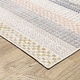preview thumbnail 3 of 10, Cavett Textural Geometric Striped Ivory/ Multi Area Rug