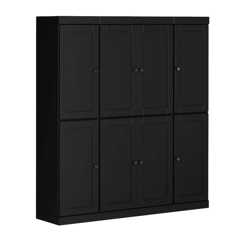 Palace Imports 100% Solid Wood 65" Pantry Cabinet with Shaker Doors and Adjustable Shelves