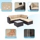 preview thumbnail 29 of 45, Bonosuki 4-piece Outdoor Rattan Sectional Conversation Sofa Set