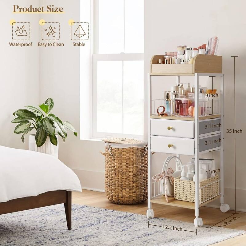 Makeup Organizer, Floor Skincare Organizers, Make Up Organizers - ‎12"D x 15"W x 31.5"H