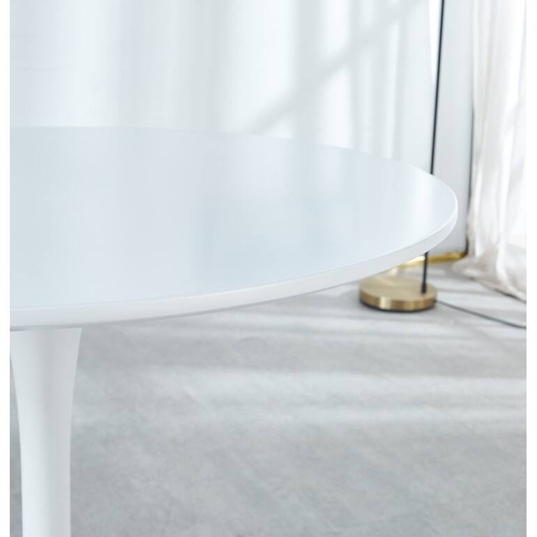 31.5" Tulip Dining Table With Round Table Top and Pedestal for 2-4 People