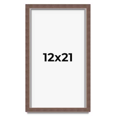 12x21 Shadow Box Frame Brown | 1.125 inches Deep Real Wood Rustic