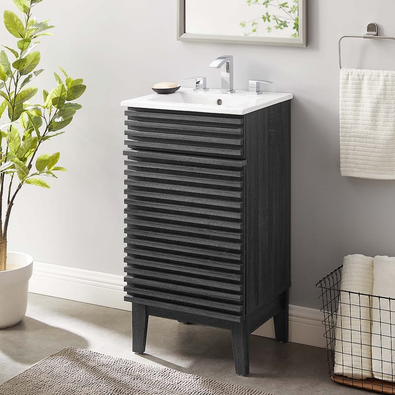 Render 18" Bathroom Vanity Cabinet - Charcoal White