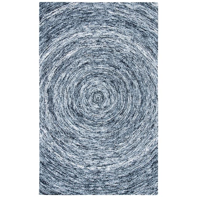 SAFAVIEH Handmade Ikat Jaycie Wool Rug - 6' Square - Grey