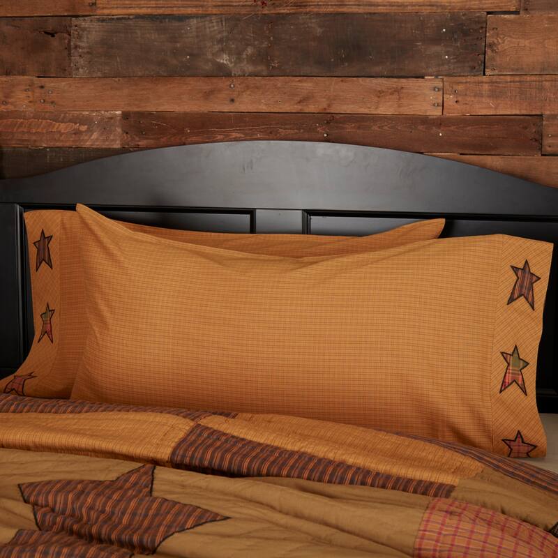 Stratton Pillow Case with Applique Star Set - King