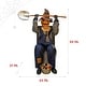preview thumbnail 7 of 10, Haunted Hill Farm Smiling Jack the Shovel-Wielding Sitting Scarecrow by Tekky, Premium Talking Halloween Animatronic