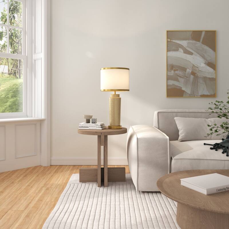 Acroma 25 '' Modern Ceramic Table Lamp with USB Ports - 1-light