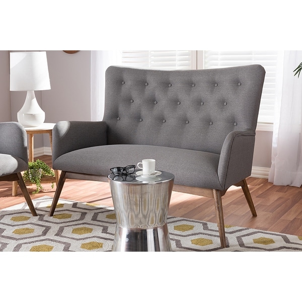 Waldmann Grey Fabric Upholstered Loveseat