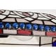preview thumbnail 12 of 15, 12-inch Stained Glass Desk Lamp with Blue Gemstones