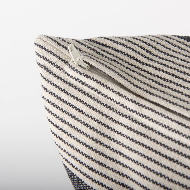 Nancy Beige w/ Black Stripe Detail Decorative Pillow Cover