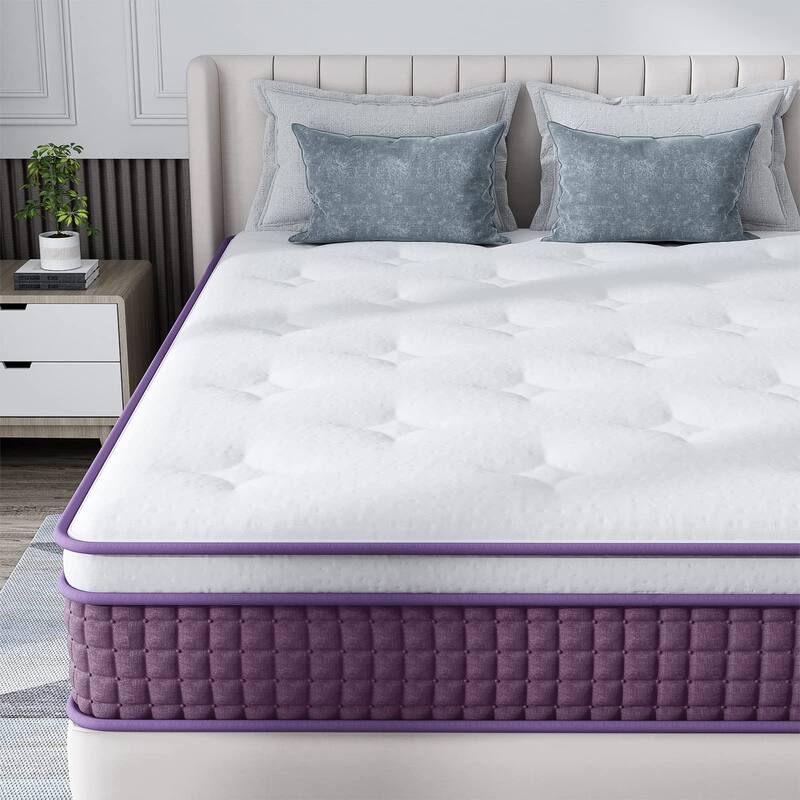 10 Inch Innerspring Hybrid Full Size Mattress, Motion Isolation Individually Pocketed Coils Mattress