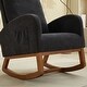 preview thumbnail 43 of 75, Upholstered Rocking Chair Nursery Chair with High Back and Side Pocket