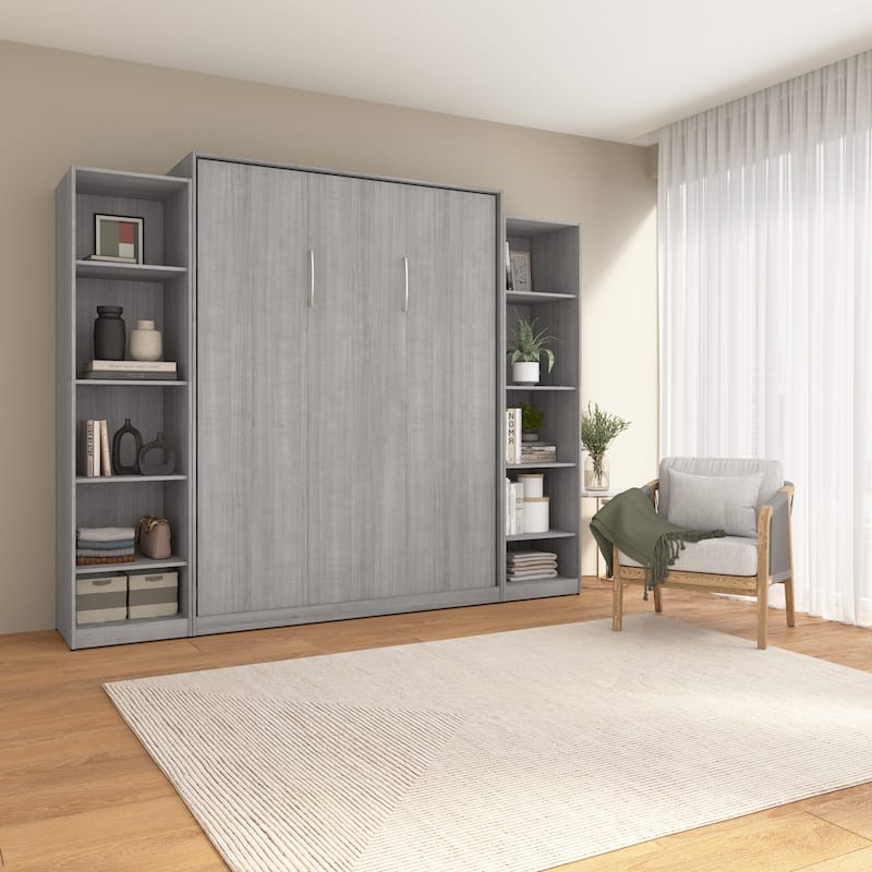 Claremont Queen Murphy Bed with Closet Organizers (105W) by Bestar