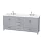 Option Gray / White Quartz Top / Brushed Chrome Hardware