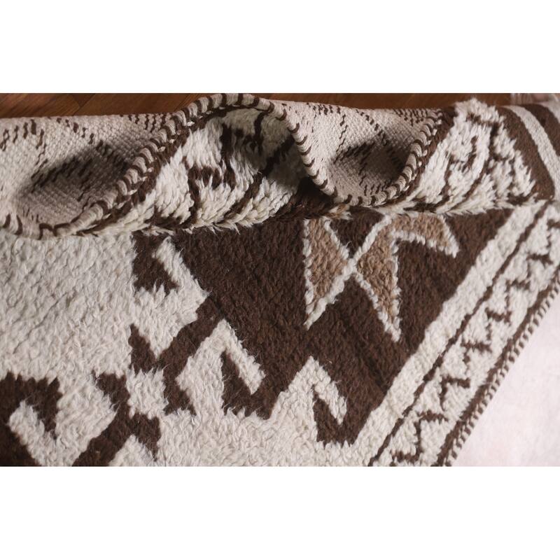 Anatolian Beige Turkish Runner Rug Handmade Wool Carpet - 3'2"x 10'9"