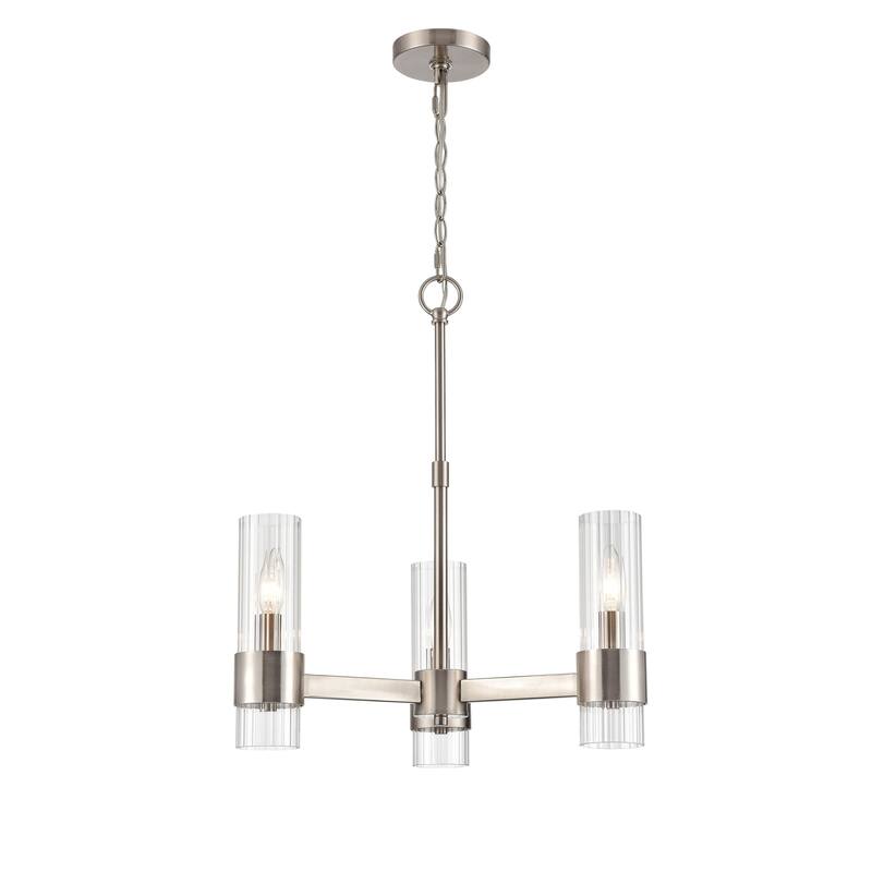 Millennium Lighting Caberton Chandelier Light Fixture in Brushed Nickel - 3 Light