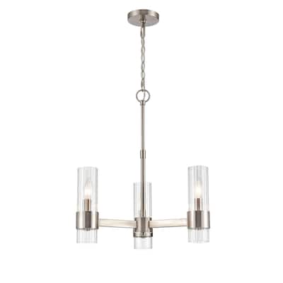 Millennium Lighting Caberton Chandelier Light Fixture in Brushed Nickel