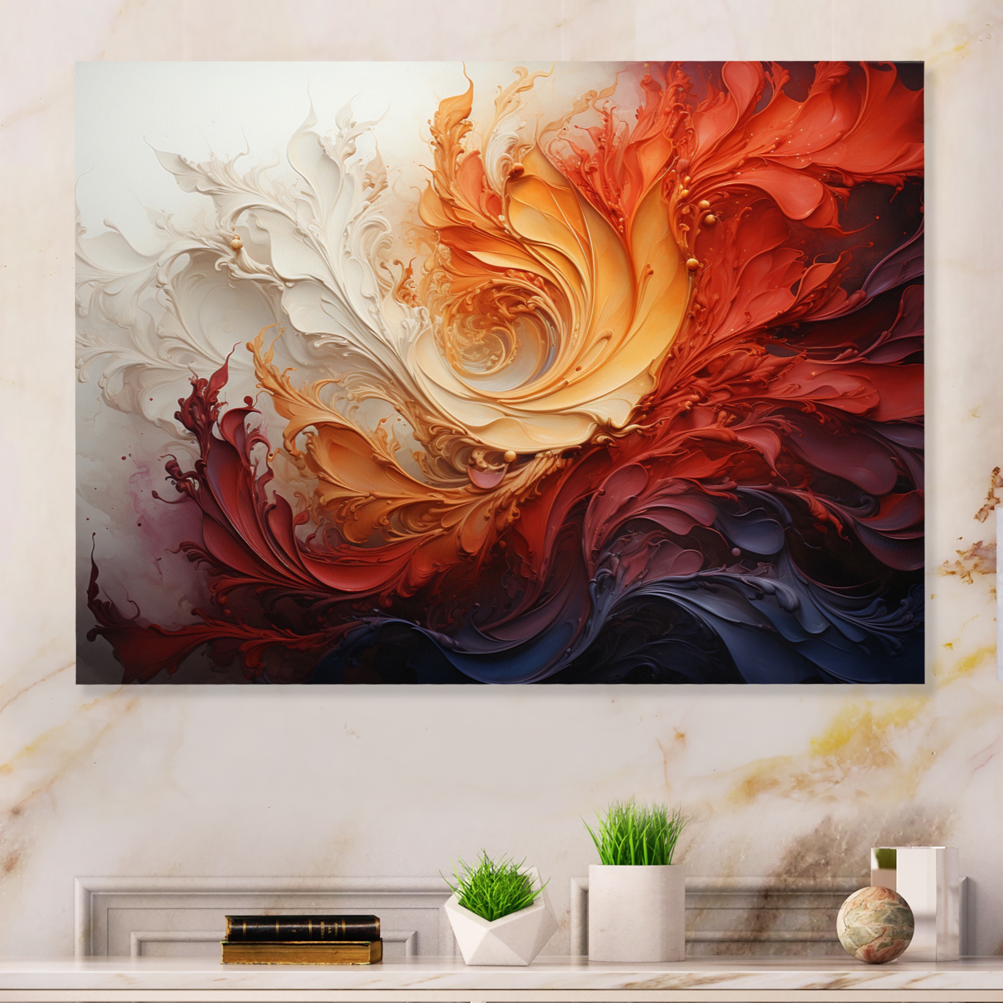Abstract clearance orange painting