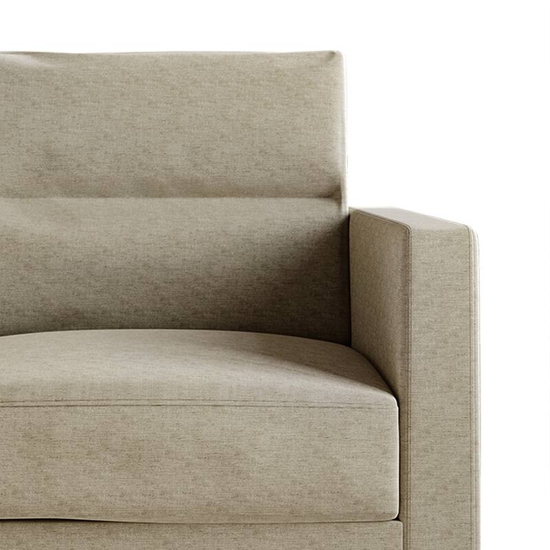 CraftPorch Clean and Minimalist Linen Upholstered 3-Piece Living Room Set