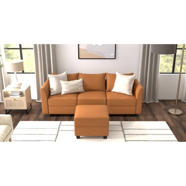 Modern DIY Collection - Convertible Modular Sectional Sofa - Linen Sofa Couch for Living Room Apartment Office