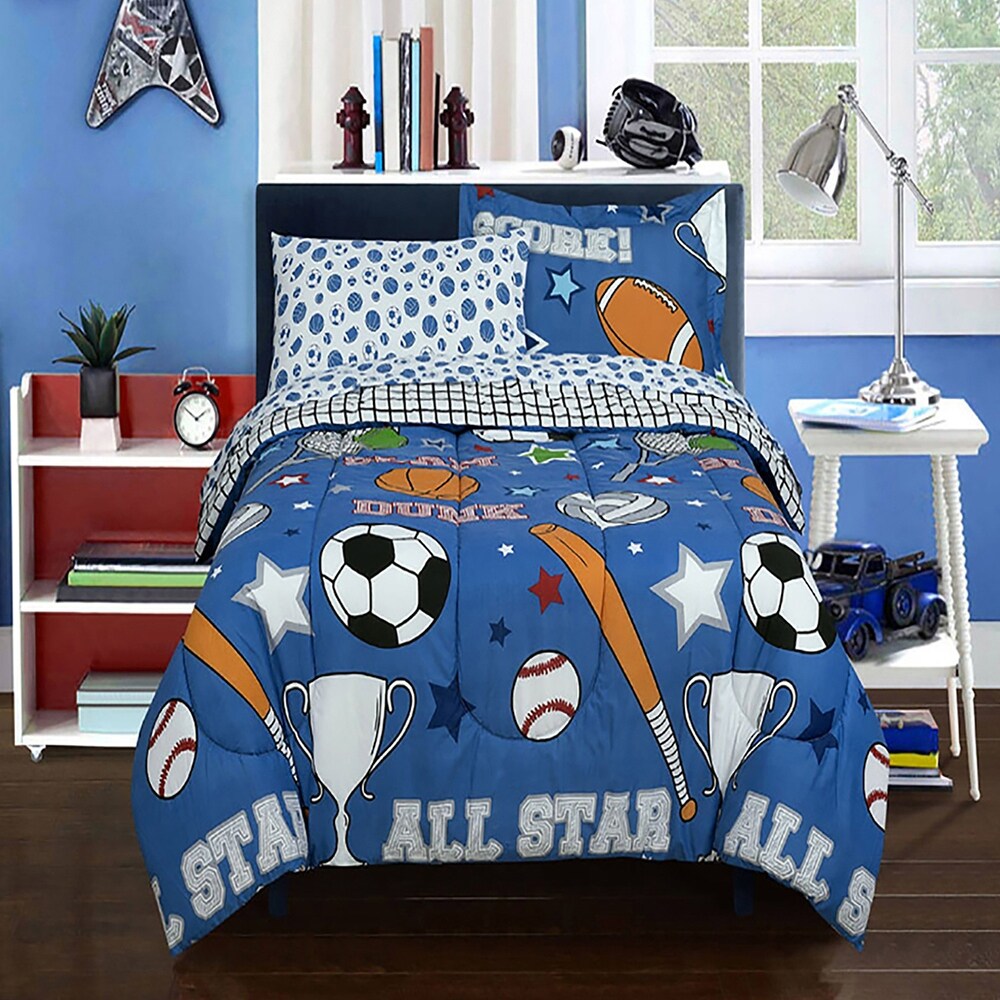Kids Teens Dorm Bedding Sets Sports Fans Teen-Boys Quilt Duvet Cover Set Gifts 