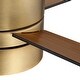 preview thumbnail 6 of 4, 52 in. Indoor 4-Blade Natural Brass Downrod Mount Chandelier Ceiling Fan with Light and Remote Control