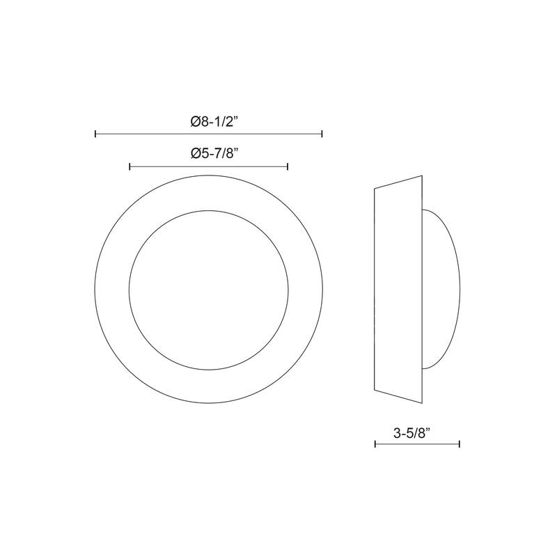 Alora Lighting WV320108 Alonso 9" Tall LED Wall Sconce