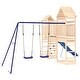 preview thumbnail 12 of 18, vidaXL Swing Set Outdoor Backyard Wooden Playground Equipment for Kids Age 3-8