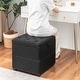 preview thumbnail 38 of 58, Adeco Fabric Square Storage Ottoman with Tray