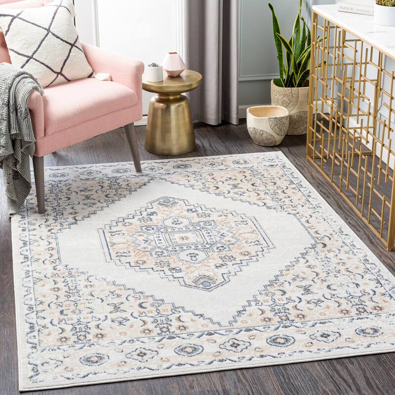 Livabliss Neal Distressed Persian Medallion Area Rug